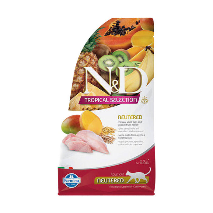 N&D Tropical Selection Tavuklu Kısırlaştırılmış Kedi Maması 1.5 Kg