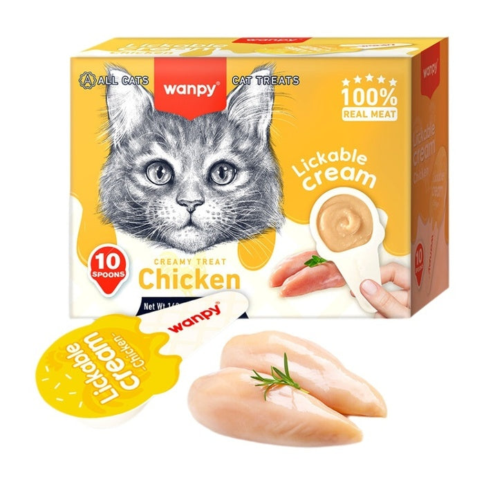 Wanpy Tavuklu Kaşık Krema Kedi Ödül Maması 10x16 Gr