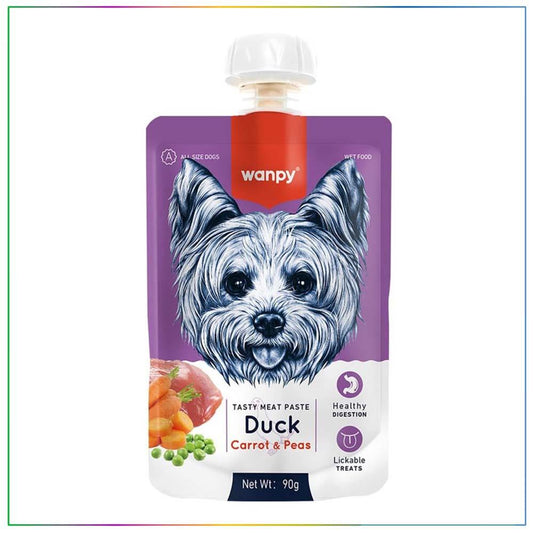 Wanpy Taze Ördekli ve Havuçlu Köpek Et Ezmesi 90g