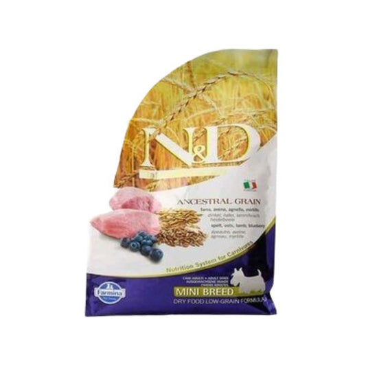 N&D Düşük Tahıllı Kuzu Etli Yaban Mersini Küçük Irk Yetişkin Köpek Maması 2,5 kg