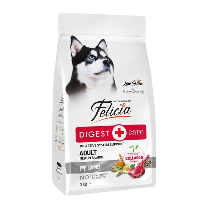 Felicia Az Tahıllı Hipoalerjenik Kuzu Etli Büyük Irk Yetişkin Köpek Kuru Maması 3 Kg