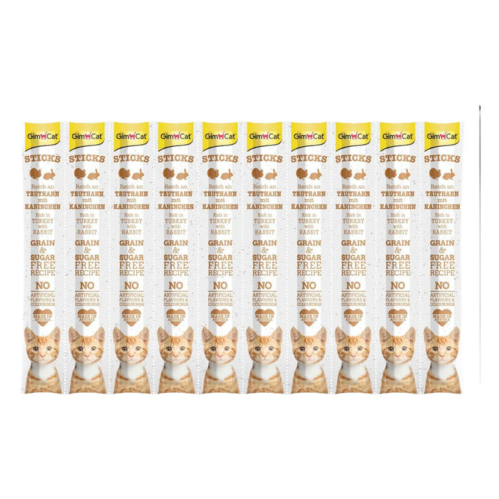 Gimcat Sticks Hindi Etli Tavşan Etli Ödül Çubukları 10x50 Gr
