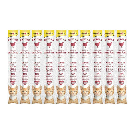 Gimcat Sticks Kümes Hayvanı Etli Ödül Çubukları 50 Gr 10'lu