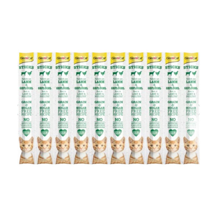 Gimcat Kuzu Ve Tavuklu Kedi Sticks 10'lu 50 Gr