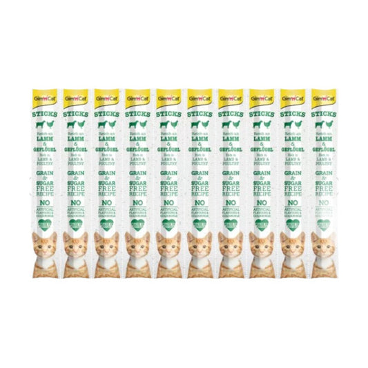 Gimcat Kuzu Ve Tavuklu Kedi Sticks 10'lu 50 Gr