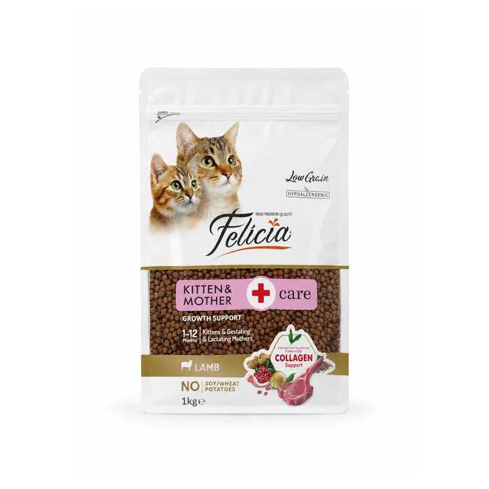 Felicia Kolajenli Kuzulu Az Tahıllı Yavru Hypoallergenic Kedi Maması 1 Kg
