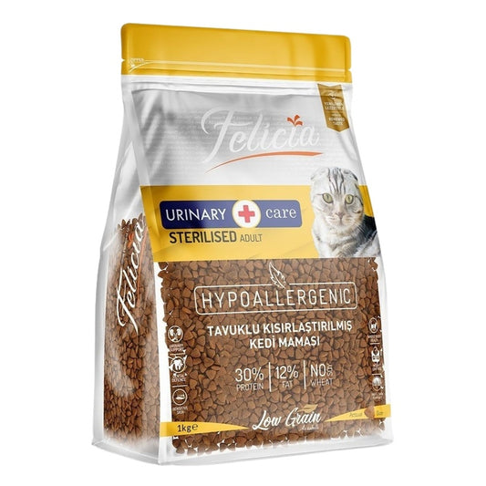 Felicia Az Tahıllı Sterilised Tavuk Etli Kısırlaştırılmış Kedi Maması 1 Kg