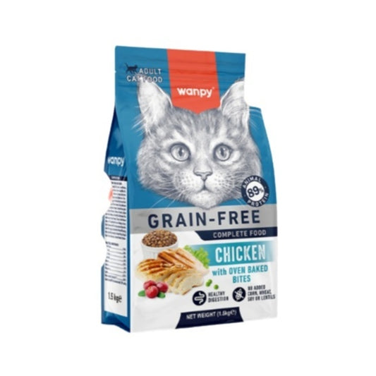 Wanpy Tahılsız Tavuklu Yetişkin Kedi Maması 1,5 Kg