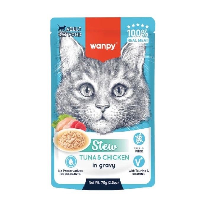 Wanpy Ton Balıklı & Tavuklu Yaş Kedi Maması 70 Gr