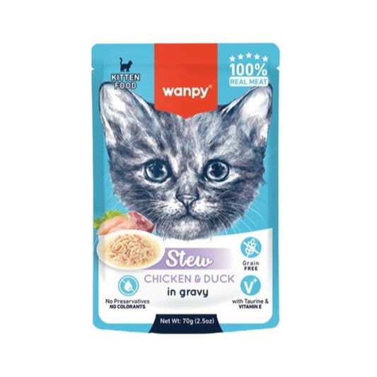 Wanpy Tavuk & Ördek Yaş Kedi Maması 70 Gr