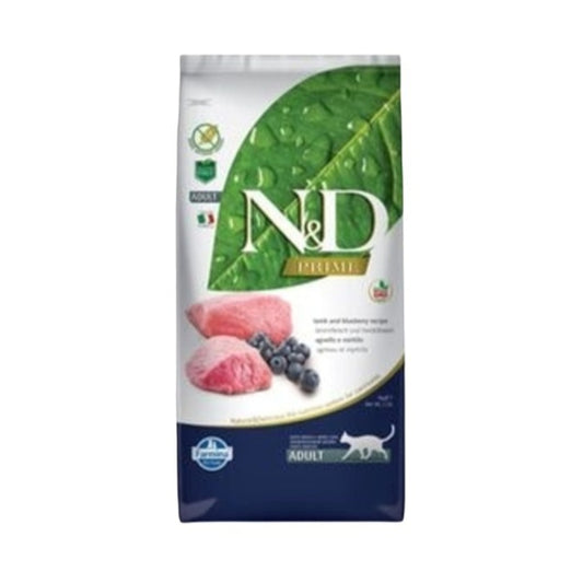 N&D Tahılsız Kuzu Etli Ve Yaban Mersinli Yetişkin Kedi Maması 1,5 Kg