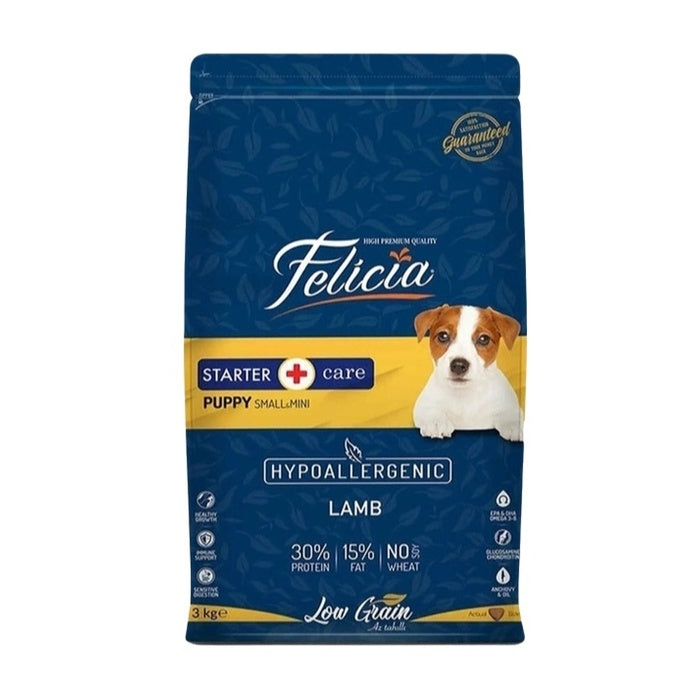 Felicia Az Tahıllı Hypoallergenic Mini Irk Kuzulu Yavru Köpek Maması 3 Kg