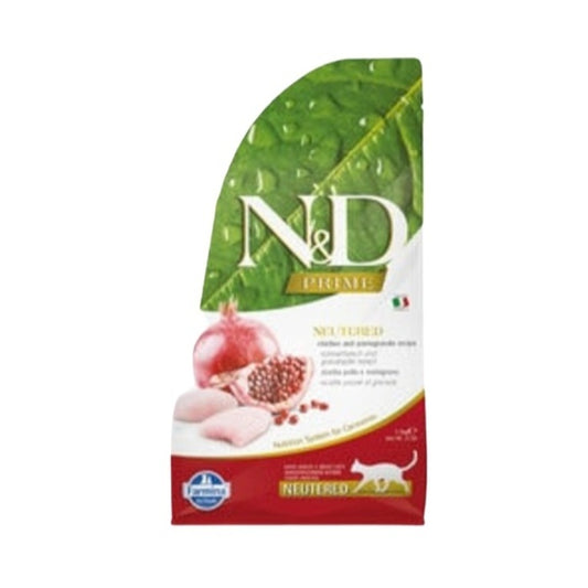 N&D Tahılsız Tavuklu Narlı Kısırlaştırılmış Yetişkin Kedi Kuru Maması 1,5 Kg