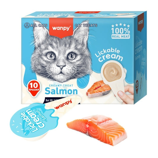 Wanpy Somonlu Kaşık Kedi Ödül Maması 10x16 Gr