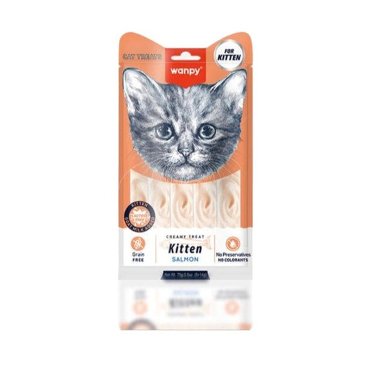 Wanpy Somonlu Yavru Kedi Krema Ödülü 5x14 Gr