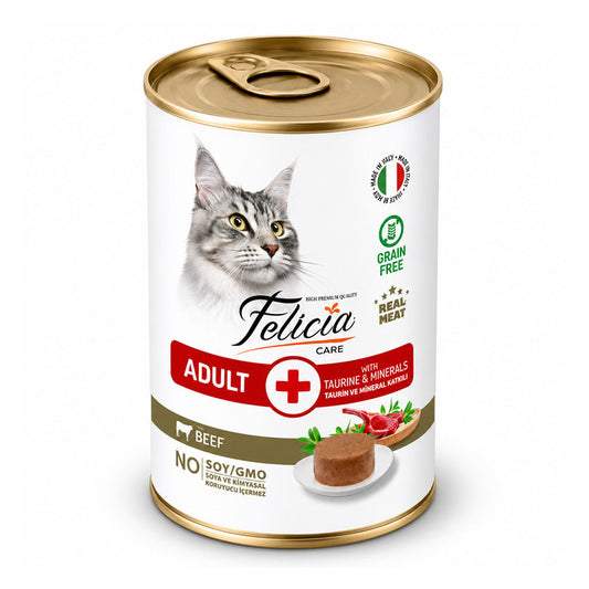 Felicia Yetişkin Tahılsız Biftekli Kedi Konserve 400 Gr