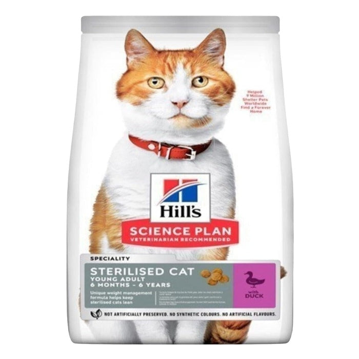 Hill's Young Sterilised Ördekli Kısırlaştırılmış Yetişkin Kedi Maması 1,5 Kg