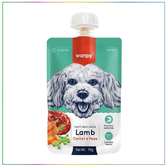 Wanpy Taze Kuzulu ve Havuçlu Köpek Et Ezmesi 90g