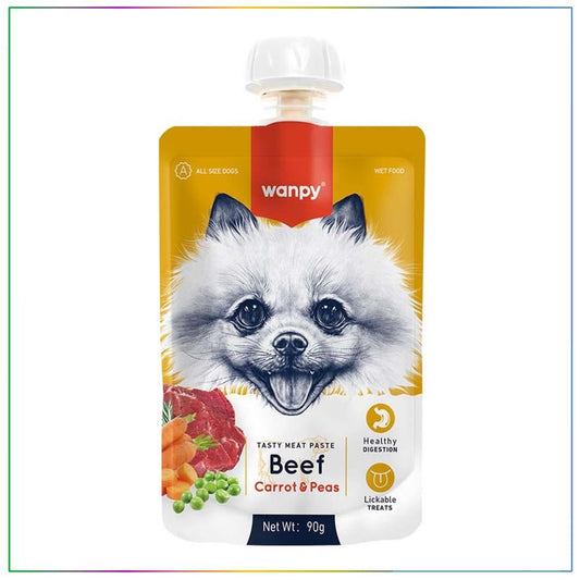 Wanpy Taze Sığır ve Havuçlu Köpek Et Ezmesi 90g