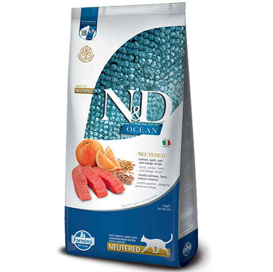 N&D Düşük Tahıllı Somon Portakal Kısırlaştırılmış Açık Kedi Maması 1 Kg