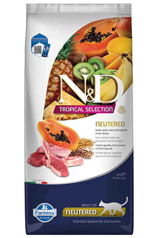 N&D Tropical Selection Kuzu Etli Kısırlaştırılmış Açık Kedi Maması 1 Kg