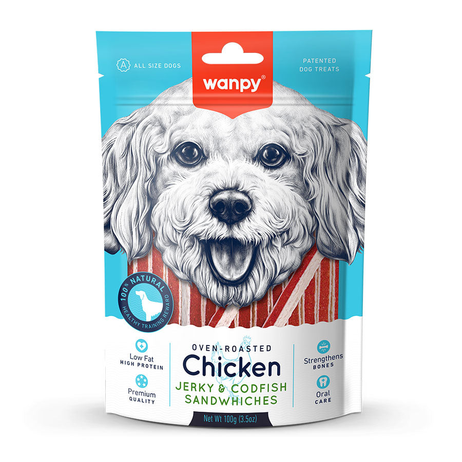 Wanpy Tavuklu ve Morina Balıklı Köpek Ödülü 100g