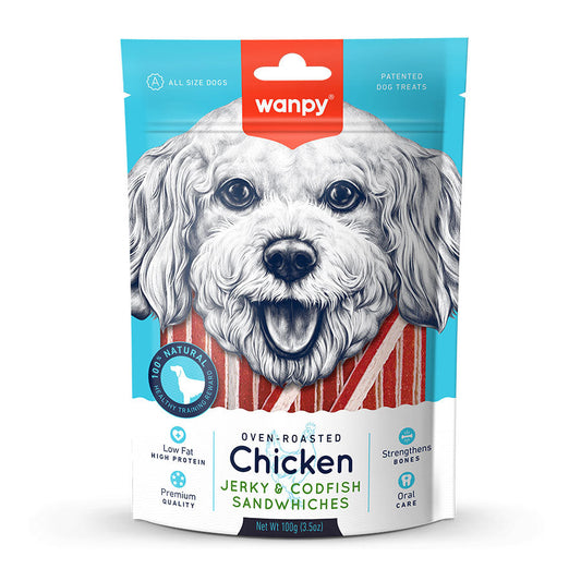 Wanpy Tavuklu ve Morina Balıklı Köpek Ödülü 100g