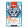 Wanpy Somon ve Ton Balıklı Yaş Kedi Maması Pouch 70g