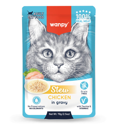 Wanpy Tavuklu Yaş Kedi Maması Pouch 70g