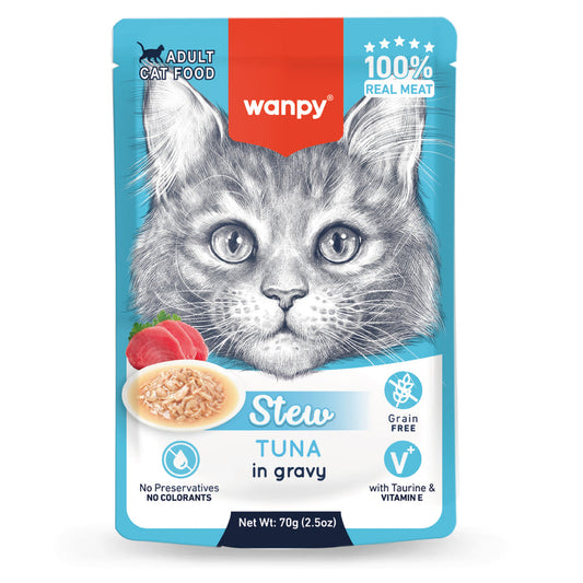 Wanpy Ton Balıklı Yaş Kedi Maması Pouch 70g
