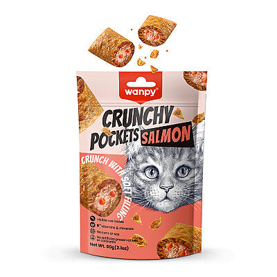 Wanpy Kedi Crunch Ödül Somon & Havyar 60g