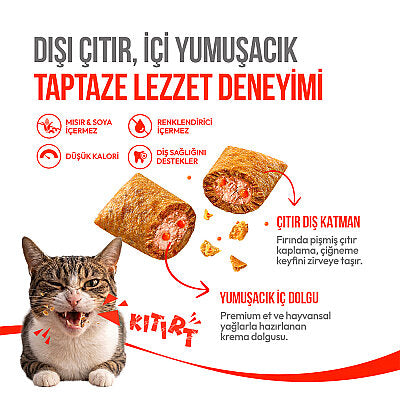 Wanpy Kedi Crunch Ödül Somon & Havyar 60g - 2