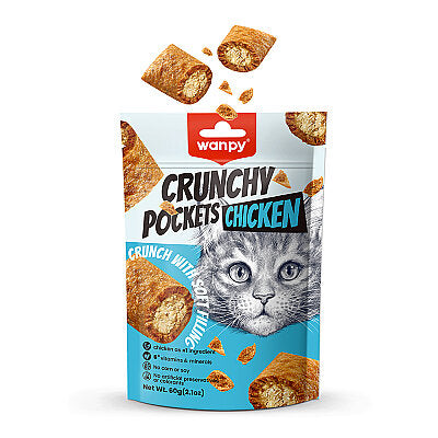 Wanpy Kedi Crunch Ödül Tavuk 60g